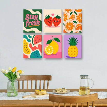 6 Mini Paintings - Citrus Splash Set