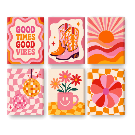 6 Mini Paintings - Disco Nights Set