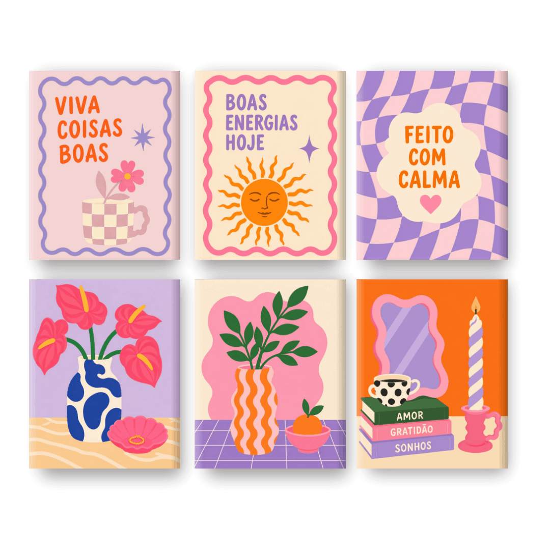 6 Mini Paintings -  Boas Vibes Set