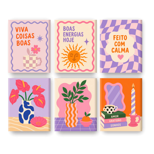 6 Mini Paintings -  Boas Vibes Set