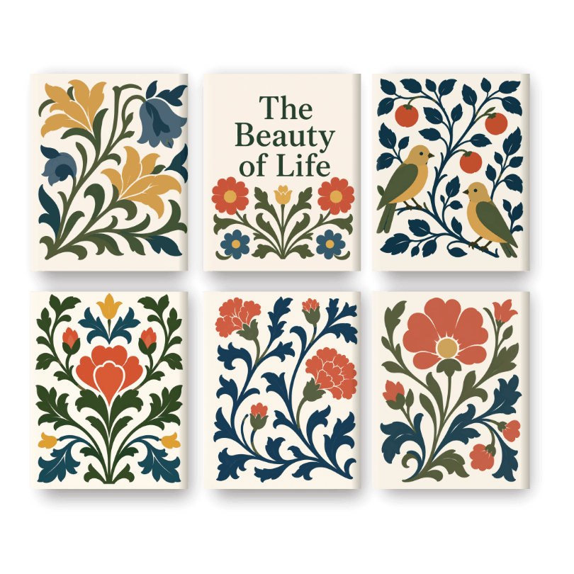6 Mini Paintings - The Beauty of Life Set