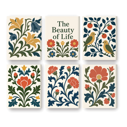 6 Mini Paintings - The Beauty of Life Set