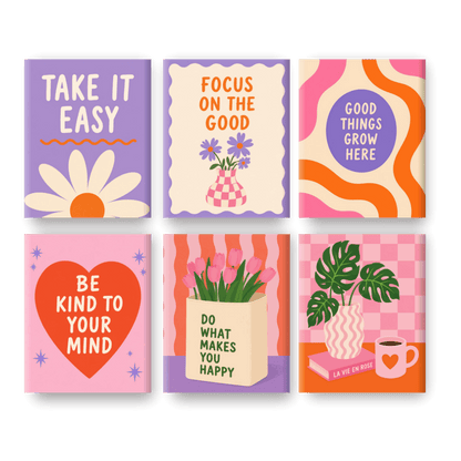 6 Mini Paintings - Chill & Bloom Set