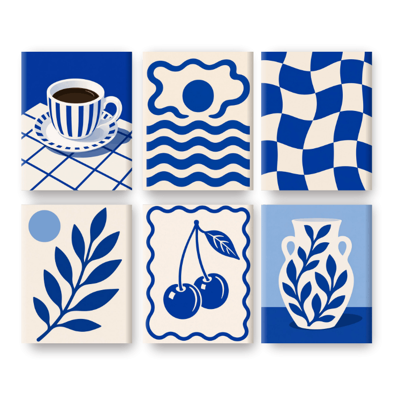 6 Mini Paintings - Aegean Dreams Set