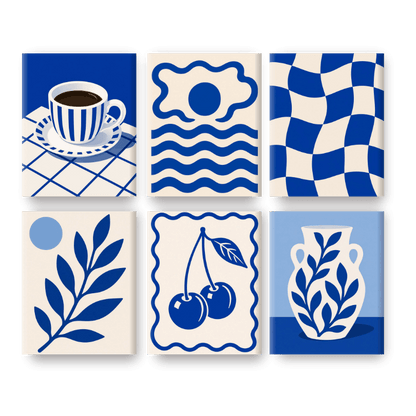 6 Mini Paintings - Aegean Dreams Set