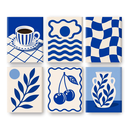6 Mini Paintings - Aegean Dreams Set