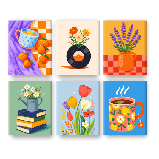 6 Mini Paintings - Floral Moments Set
