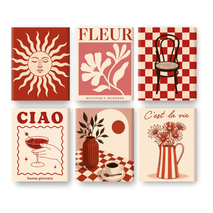 6 Mini Paintings - Bella Flora Set