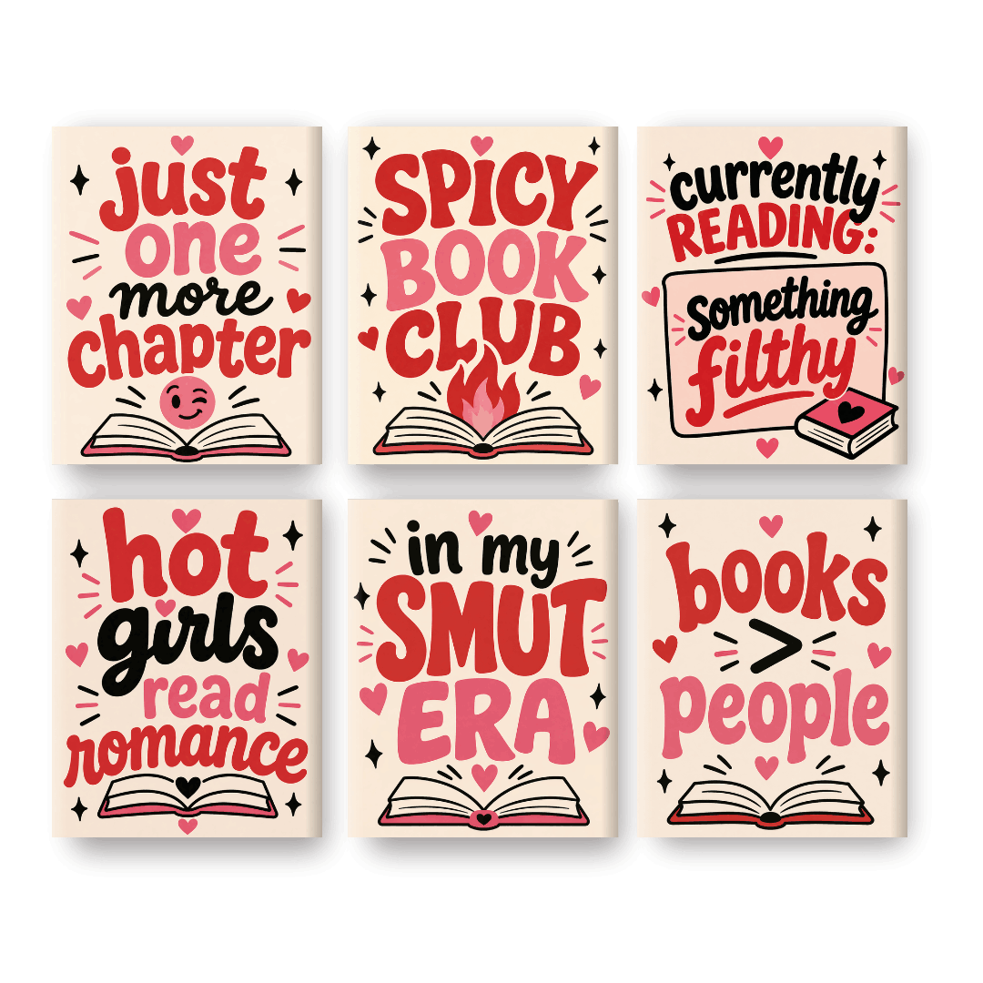 6 Mini Paintings - Spicy Book Club Set