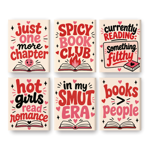 6 Mini Paintings - Spicy Book Club Set