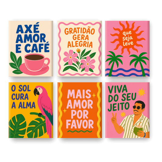 6 Mini Paintings - Boa Vida Set