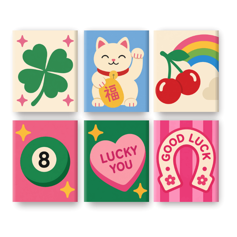 6 Mini Paintings - Lucky Charms Set