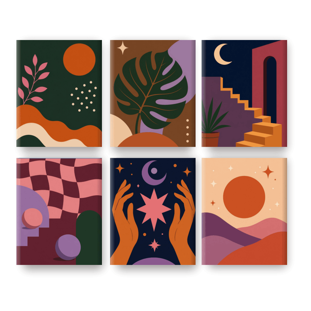 6 Mini Paintings - Midnight Magic Set
