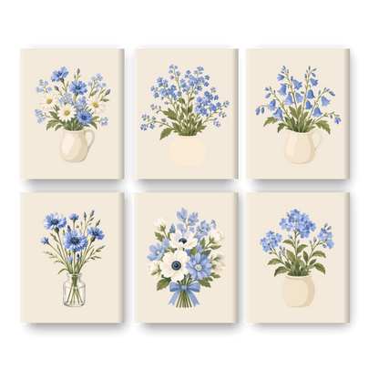 6 Mini Paintings - Forget Me Not Set