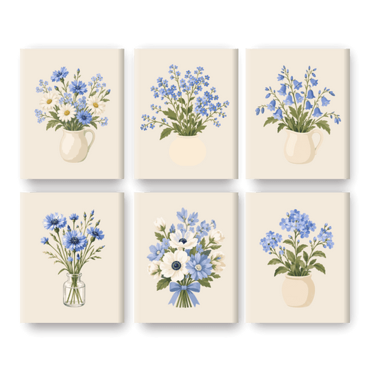 6 Mini Paintings - Forget Me Not Set