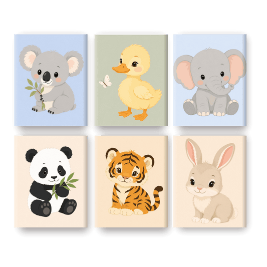 6 Mini Paintings - Little Cuties Set