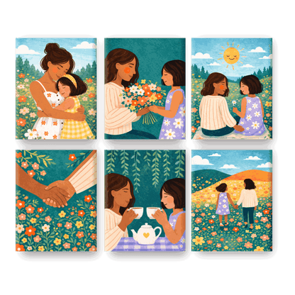 6 Mini Paintings - Moments Together Set