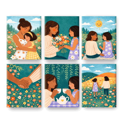 6 Mini Paintings - Moments Together Set