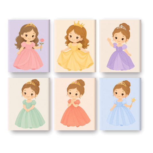 6 Mini Paintings - Little Princess Set