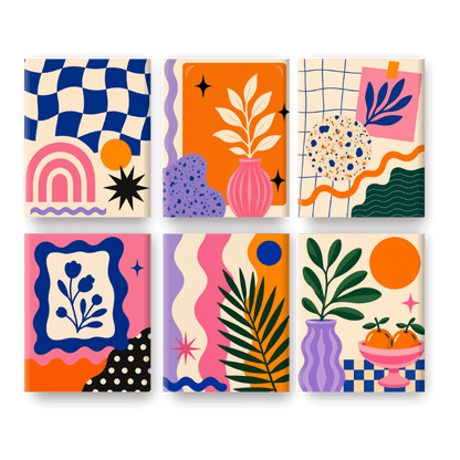 6 Mini Paintings - Bold & Blooming Set