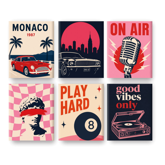 6 Mini Paintings - Classic Vibes Set