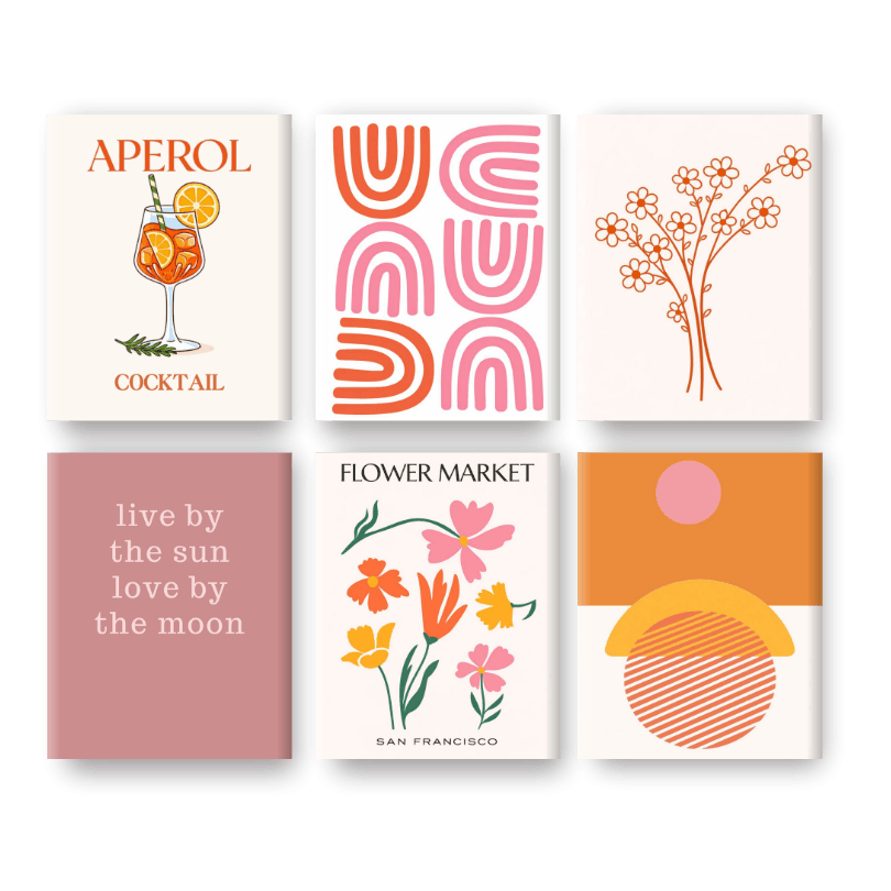 6 Mini Paintings - Bloom & Shine Set