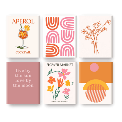 6 Mini Paintings - Bloom & Shine Set
