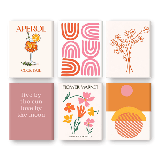 6 Mini Paintings - Bloom & Shine Set