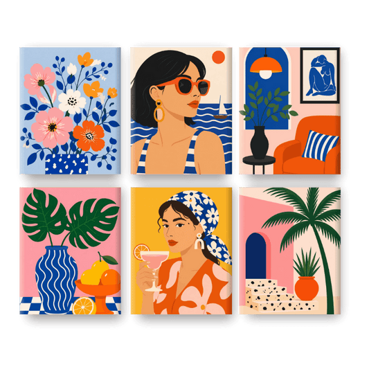 6 Mini Paintings - Sun-Kissed Set