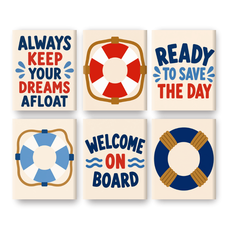 6 Mini Paintings - Life Savers Set