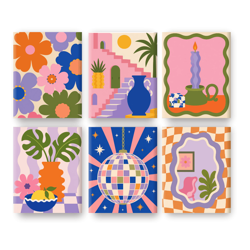 6 Mini Paintings - Disco Dreams Set