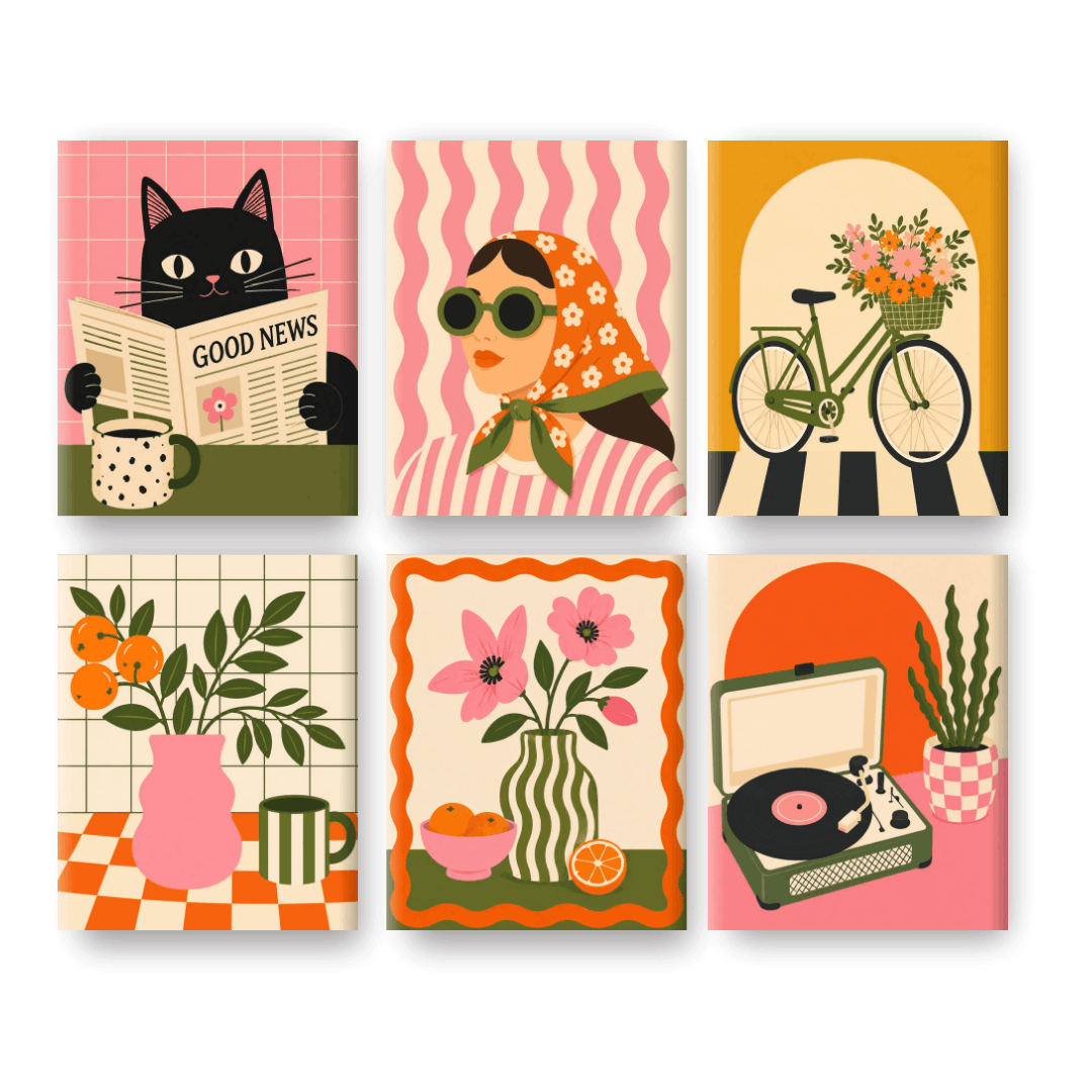 6 Mini Paintings - Good News Set