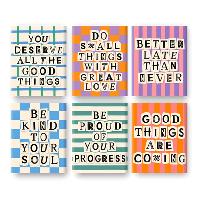 6 Mini Paintings - Good Things Are Coming Set