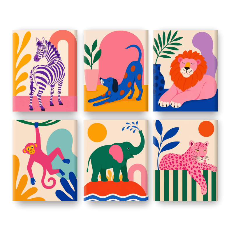 6 Mini Paintings - Wild & Bold Set