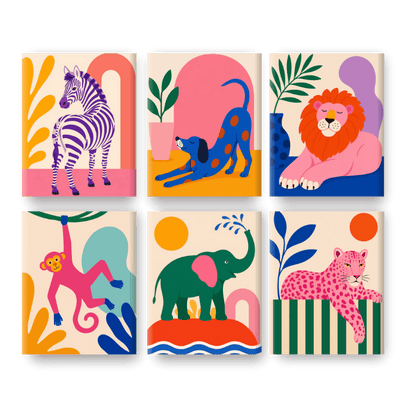 6 Mini Paintings - Wild & Bold Set
