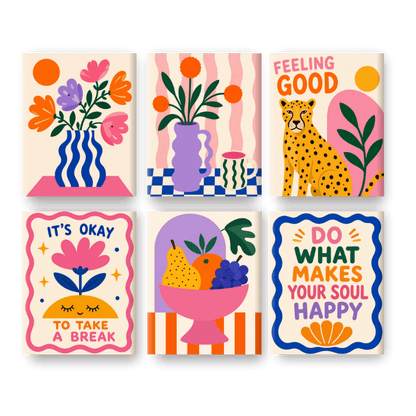 6 Mini Paintings - Good Feeling Set