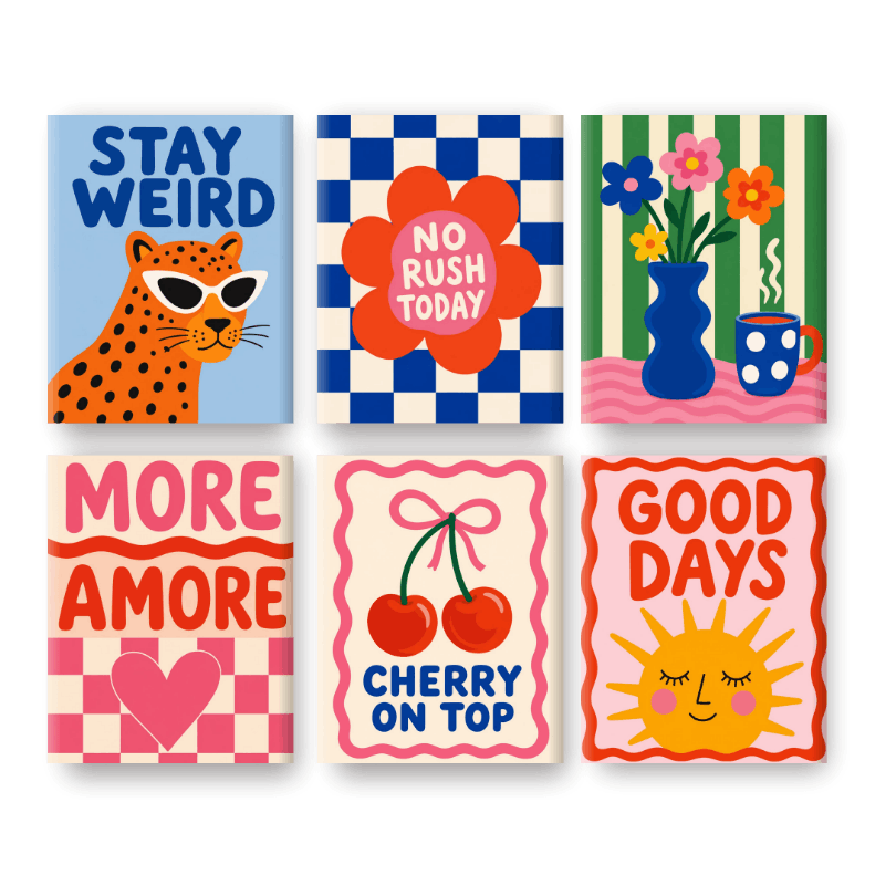 6 Mini Paintings - Cherry on Top Set