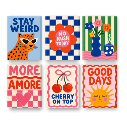 6 Mini Paintings - Cherry on Top Set