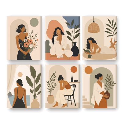 6 Mini Paintings - Slow Life Set