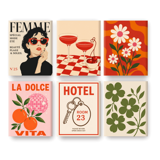 6 Mini Paintings - Joie de Vivre Set