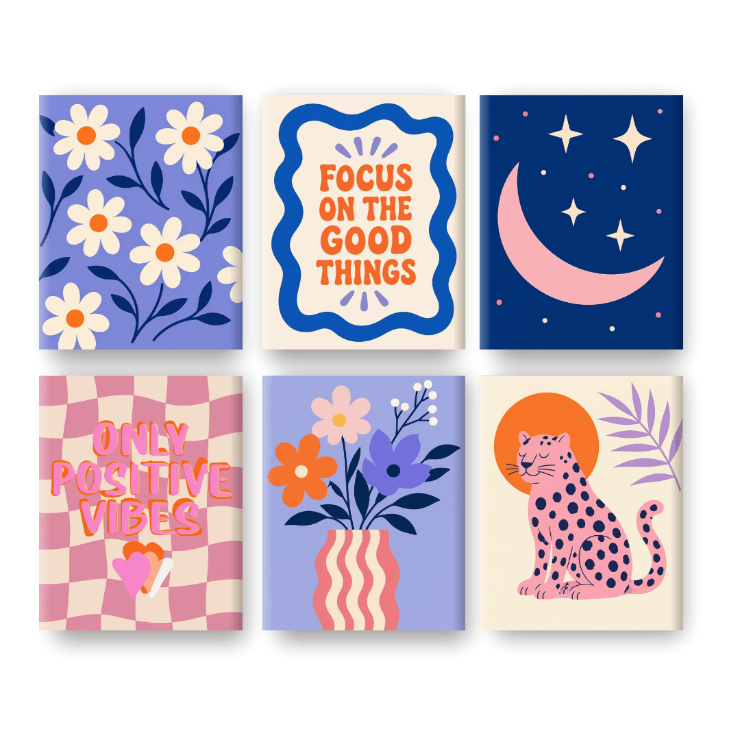 6 Mini Paintings - Positive Vibe Set