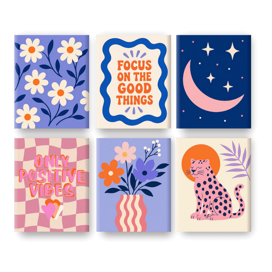 6 Mini Paintings - Positive Vibe Set