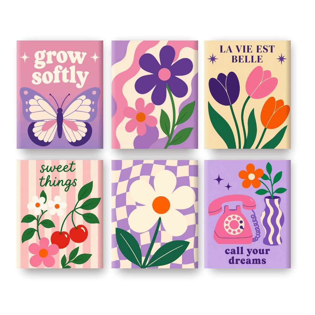 6 Mini Paintings - Blooming Dreams Set