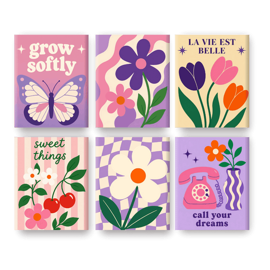 6 Mini Paintings - Blooming Dreams Set