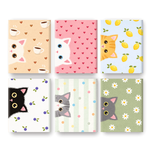 6 Mini Paintings - Curious Cats Set