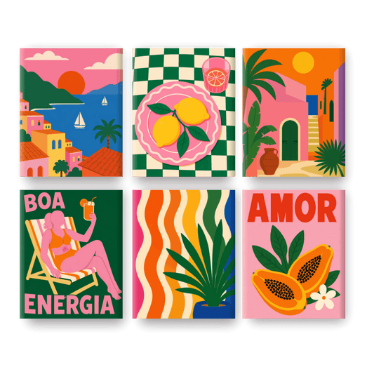 6 Mini Paintings - Riviera Dreams Set