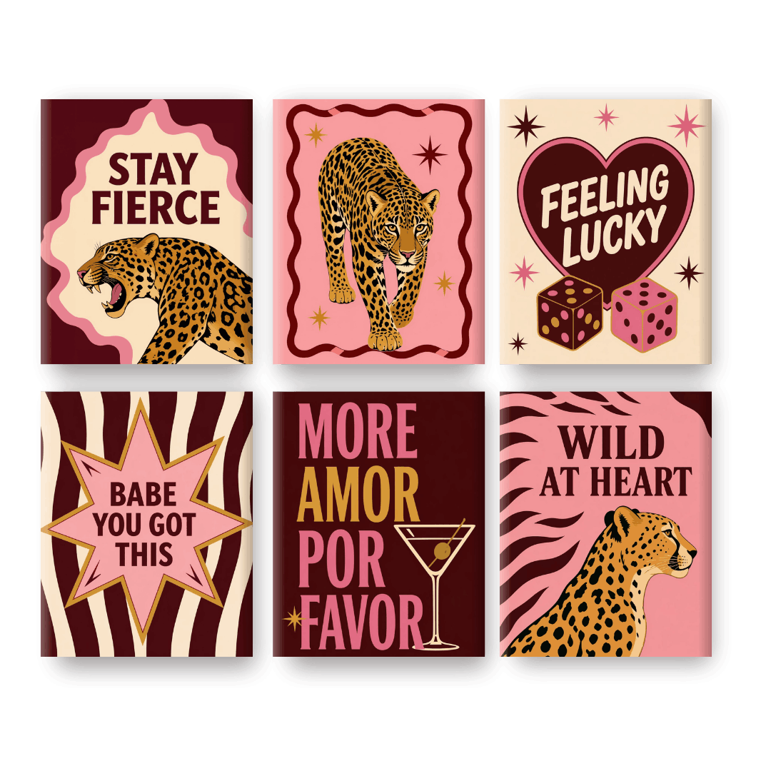 6 Mini Paintings - Stay Fierce Set