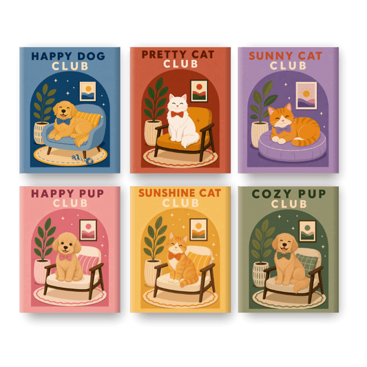 6 Mini Paintings - Dogs & Cats Club Set