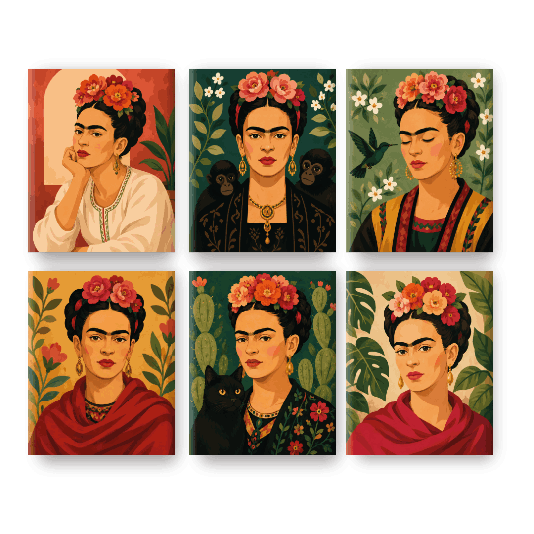 6 Mini Paintings -  Viva Frida Set