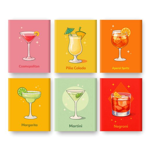 6 Mini Paintings - Happy Hour Set